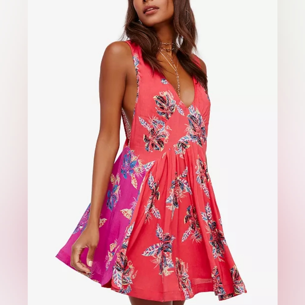 Free PeopleThought It Was A Dream Printed Mini Dress